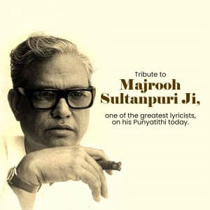 Majrooh Sultanpuri Punyatithi flyer