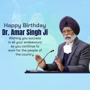 Dr. Amar Singh Birthday event advertisement