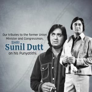 Sunil Dutt Punyatithi whatsapp status poster