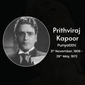 Prithviraj Kapoor Punyatithi marketing poster