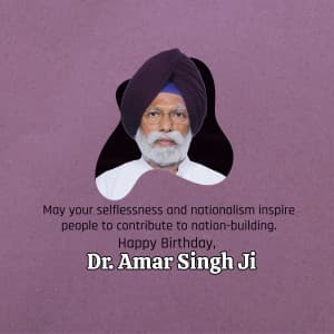 Dr. Amar Singh Birthday graphic