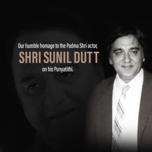 Sunil Dutt Punyatithi poster Maker