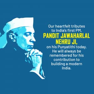 Jawaharlal Nehru Punyatithi greeting image