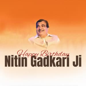 Nitin Gadkari Birthday graphic