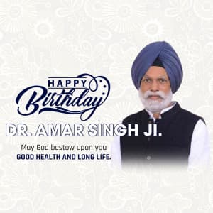 Dr. Amar Singh Birthday poster