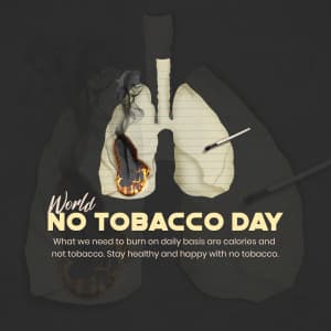 World No Tobacco Day marketing flyer