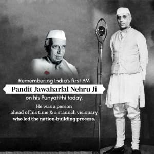 Jawaharlal Nehru Punyatithi marketing flyer