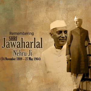 Jawaharlal Nehru Punyatithi whatsapp status poster