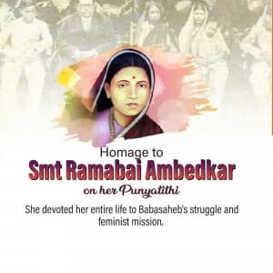 Ramabai Ambedkar Punyatithi whatsapp status poster