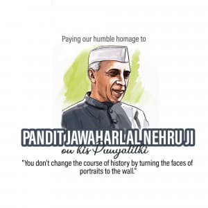 Jawaharlal Nehru Punyatithi Facebook Poster