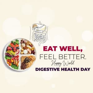 World Digestive Health Day whatsapp status poster