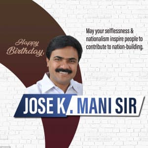 Jose K. Mani Birthday flyer