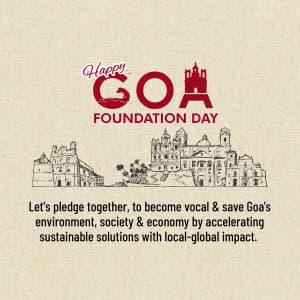 Goa Foundation Day whatsapp status poster