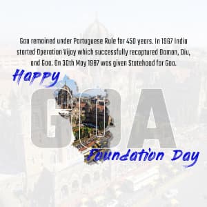 Goa Foundation Day Facebook Poster