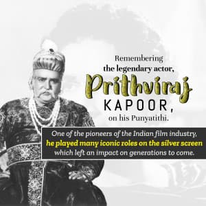 Prithviraj Kapoor Punyatithi graphic