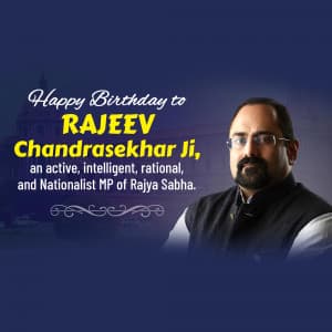 Rajeev Chandrasekhar Birthday whatsapp status poster
