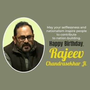 Rajeev Chandrasekhar Birthday Facebook Poster