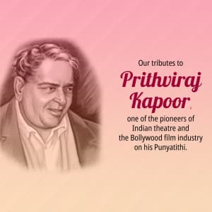 Prithviraj Kapoor Punyatithi marketing flyer