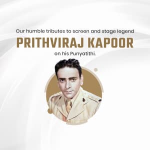 Prithviraj Kapoor Punyatithi whatsapp status poster