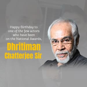 Dhritiman Chatterjee Birthday creative image