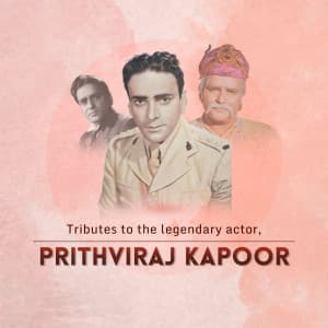 Prithviraj Kapoor Punyatithi Facebook Poster