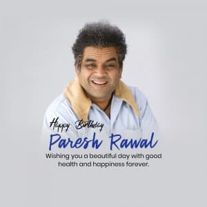 Paresh Rawal Birthday event advertisement