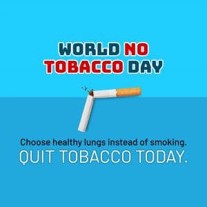 World No Tobacco Day Facebook Poster