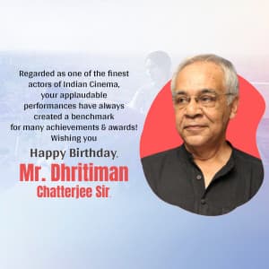 Dhritiman Chatterjee Birthday poster Maker