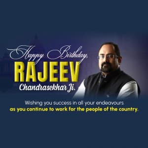 Rajeev Chandrasekhar Birthday poster Maker