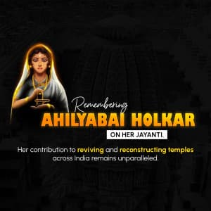 Ahilyabai Holkar Jayanti graphic