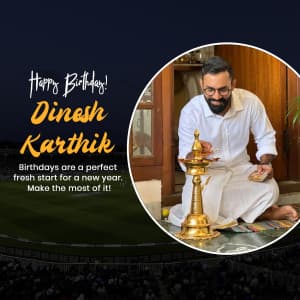 Dinesh Karthik Birthday advertisement banner