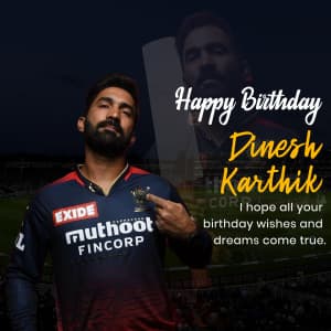 Dinesh Karthik Birthday ad post