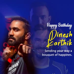 Dinesh Karthik Birthday graphic