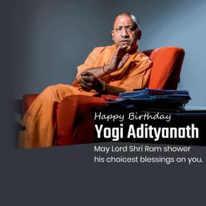 Yogi Adityanath Birthday marketing poster