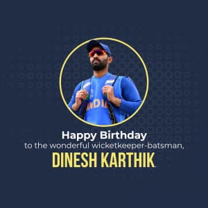 Dinesh Karthik Birthday creative image