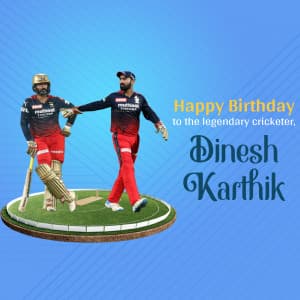 Dinesh Karthik Birthday whatsapp status poster