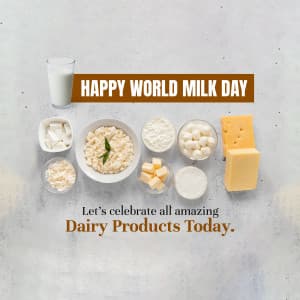 World Milk Day advertisement banner