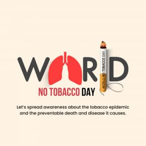 World No Tobacco Day event advertisement