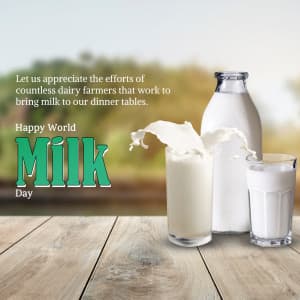 World Milk Day greeting image