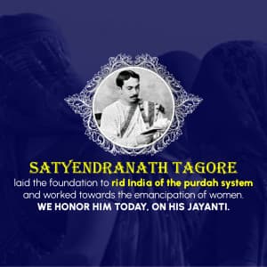 Satyendranath Tagore  Jayanti Instagram Post