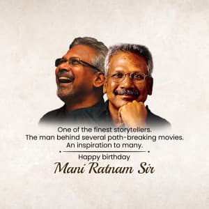 Maniratnam Birthday Facebook Poster