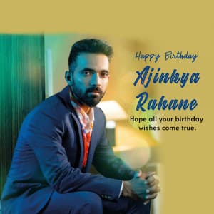 Ajinkya Rahane Birthday ad post