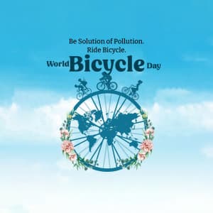World Bicycle Day greeting image