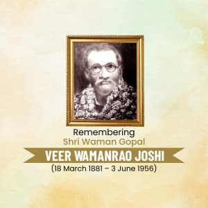 Veer Vamanrao Joshi Punyatithi creative image