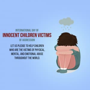 International Day of Innocent Children Victims of Aggression marketing flyer