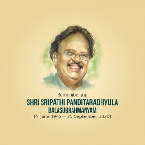 S. P. Balasubrahmanyam Jayanti marketing flyer