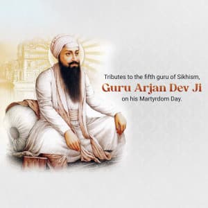 Guru Arjan Dev Punyatithi event poster