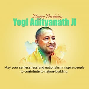 Yogi Adityanath Birthday graphic