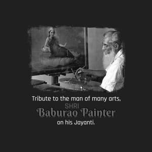 Baburao Painter Jayanti Facebook Poster