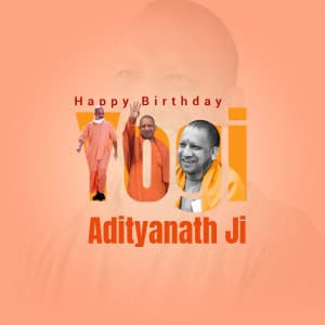 Yogi Adityanath Birthday marketing flyer